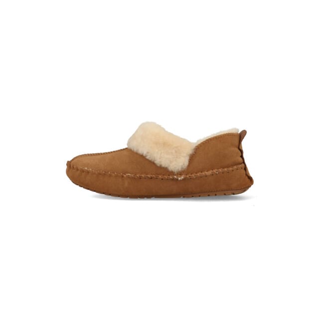 Warmbat Barrine Suede Dames Sloffen - Cognac