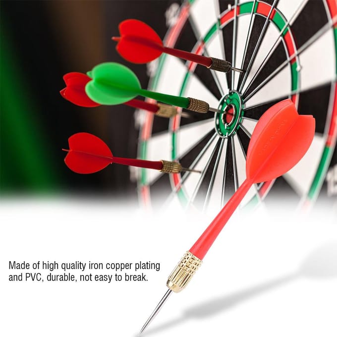15-delige set Darts met naaldpunt, Kleurrijke Darts, Dart Rood Geel+Groen Paars Blauw pink