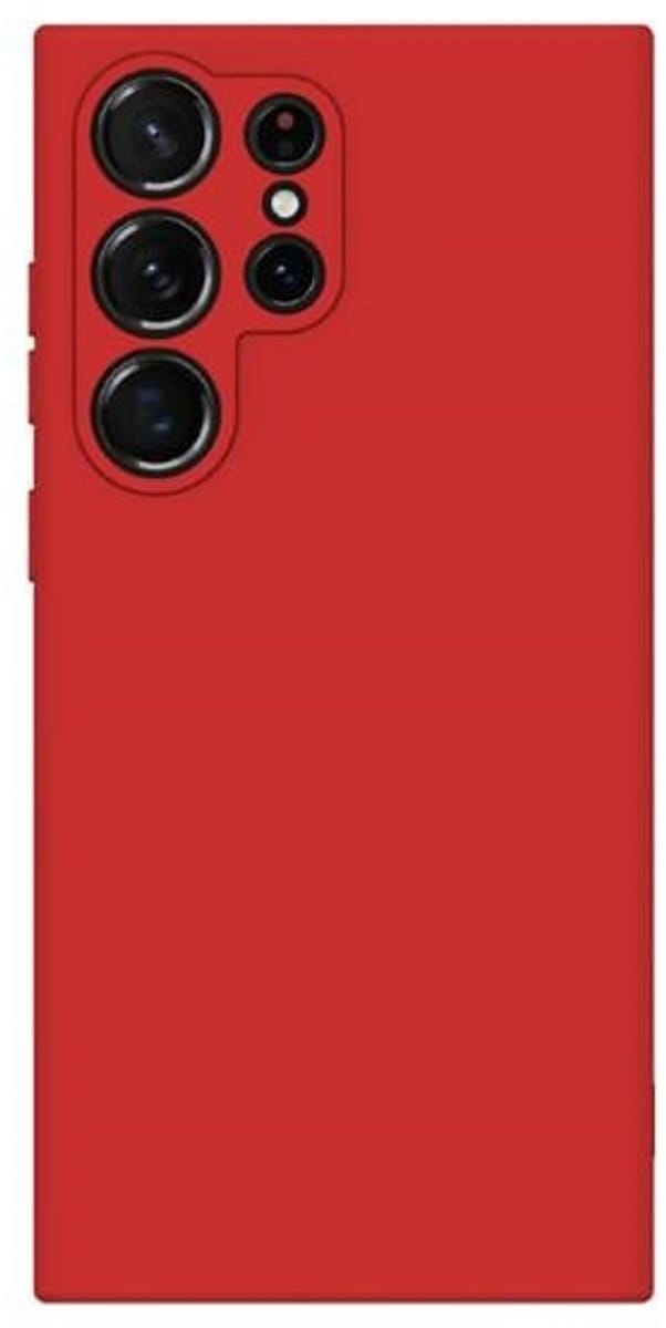 Beline - Silicone Hoesje - Samsung S23 Ultra - Rood - Ergonomische Grip