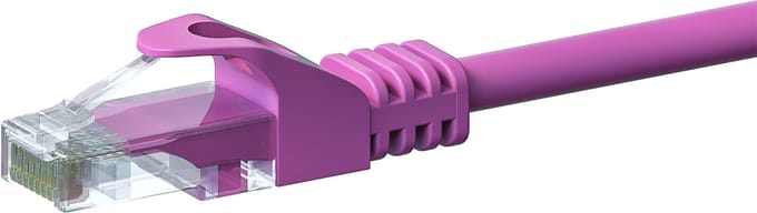 Danicom UTP CAT5e patchkabel - 2 meter roze - 100% koper - netwerkkabel - internetkabel - UTP kabel - RJ45 - 1000 mbit/s