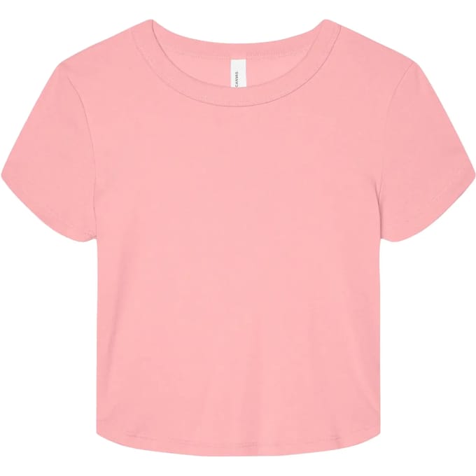 Bella+Canvas Women´s Micro Rib Baby Tee BL1010 - Solid Pink Blend - S
