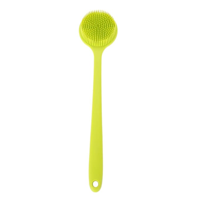 Siliconen Zachte Lange Handvat Douche Exfoliërende Borstel Lichaamsscrubber Bad Douche Massageborstel yellow