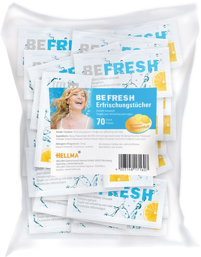 HELLMA verfrissingsdoekjes ´befresh´, in polyzak