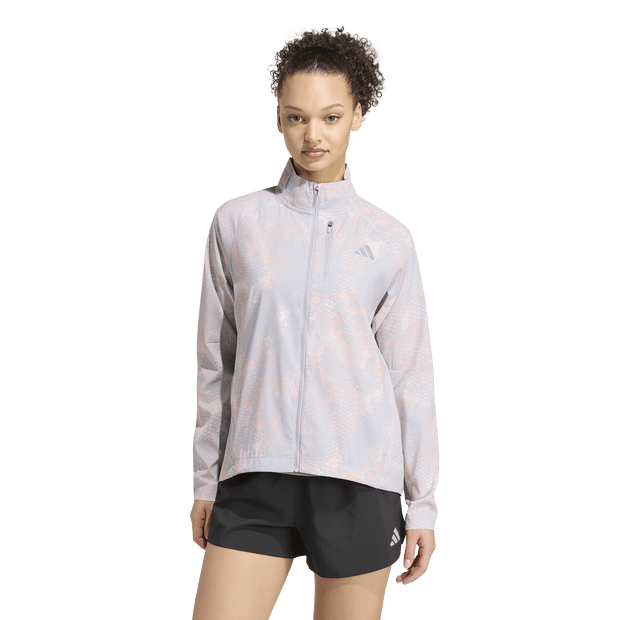 Adidas Adi365 Animal Print Iconic Jacket Jassen Dames - Grijs - Maat M (38-40) - Poly Mesh