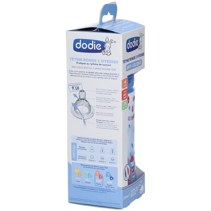 Dodie Zuigfles Initiatie+ Blauw Brandweerman 330ml
