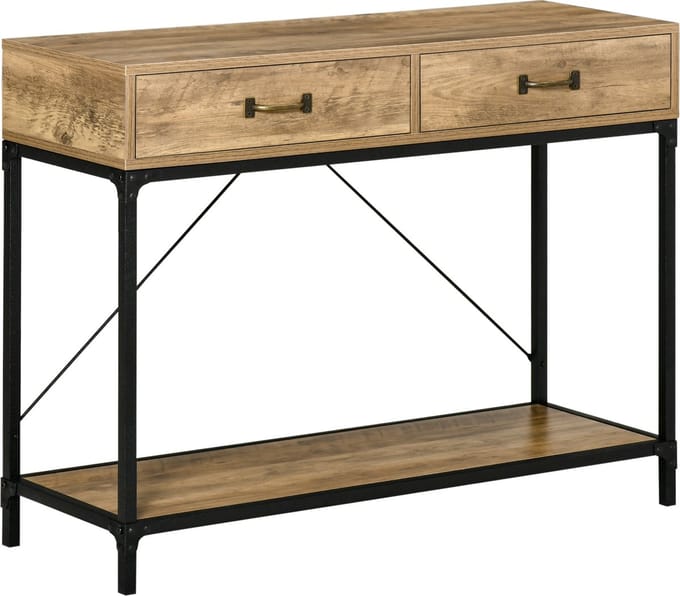 HOMCOM Consoletafel met 2 lades 837-177