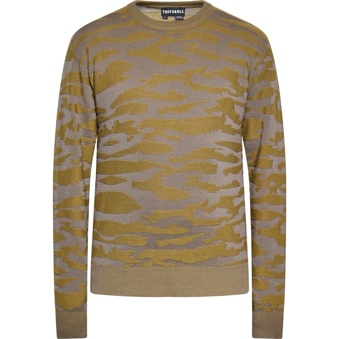 TUFFSKULL Jumper Heren KHAKI GRIJS MELANGE