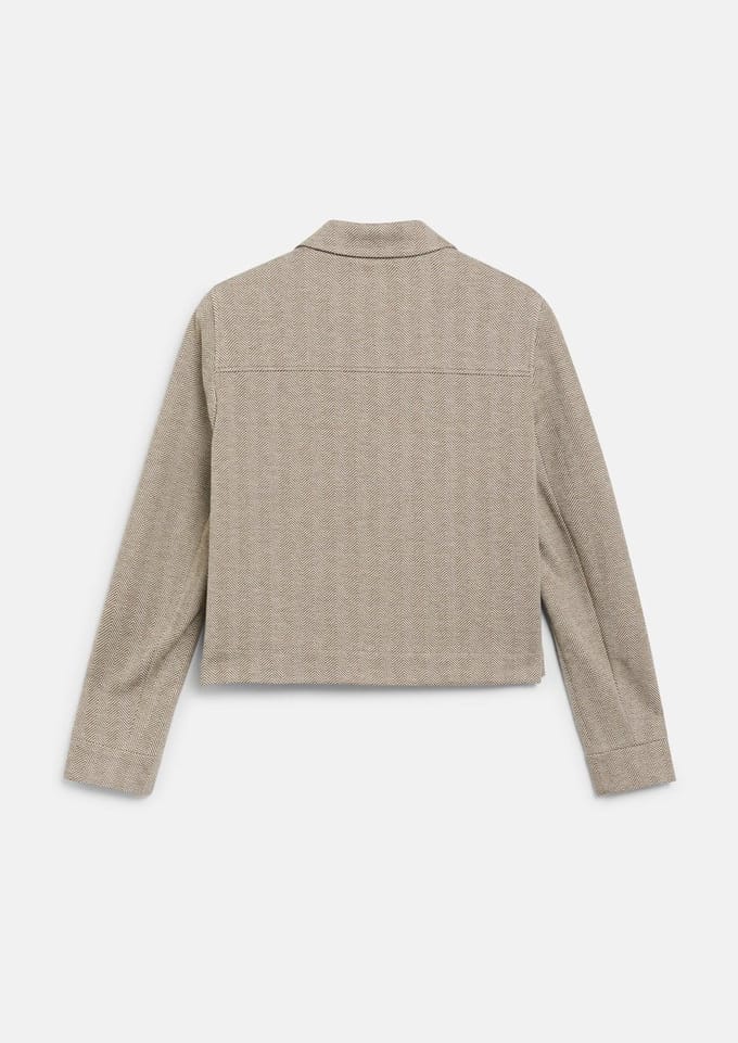 Regular fit overhemdjack met viscose