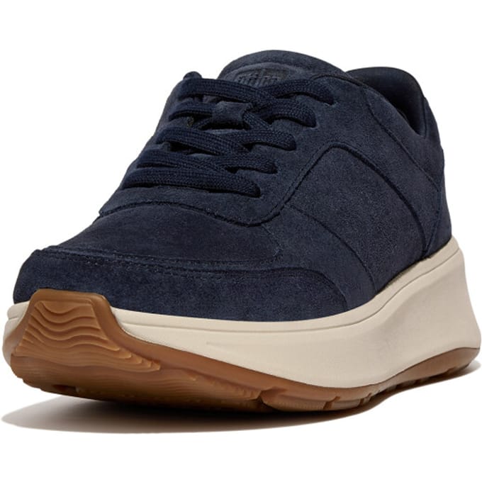 FitFlop F-Mode Suede Flatform Sneakers BLAUW - Maat 36