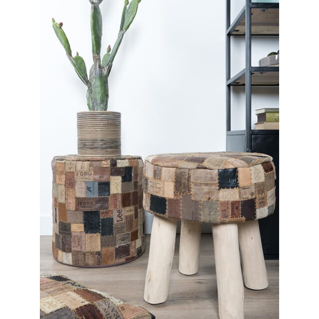 Veer Carpets Poef royal labels rond