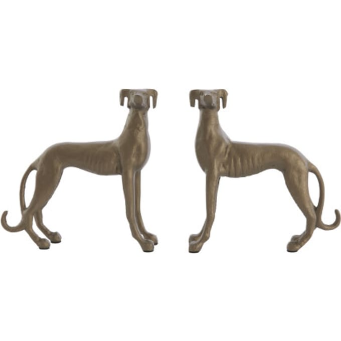 Light & Living - Ornament DOGS - 17x8x18 cm - Brons - Set van 2