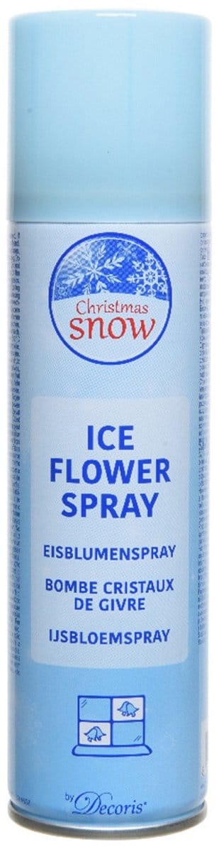 Decoris IJsbloemen sneeuwspray - busje 150 ml - raamspray - spuitbus - raamversiering