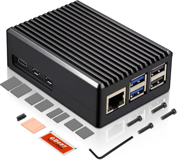 Robuuste Passieve Koelcase van Aluminium voor Raspberry Pi 5 (8GB/4GB)