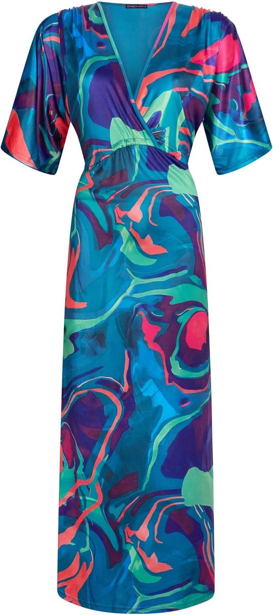 Chic by Lirette - Kimono jurk Lotus Sorobon - Deep Turquoise - S