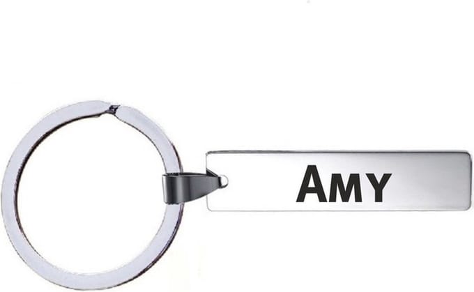 Sleutelhanger Met Naam - Amy - RVS