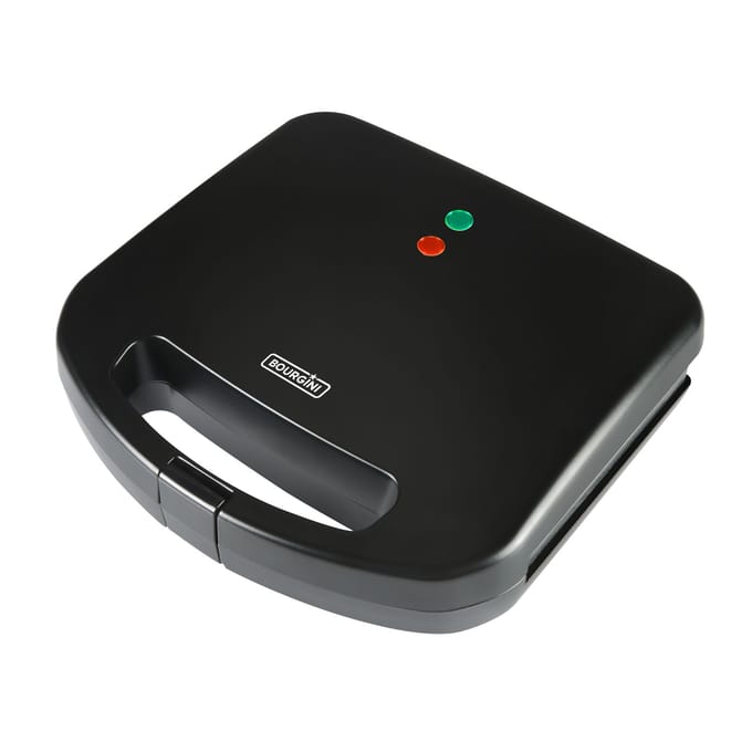 Bourgini Sandwich Maker XXL Black - 800W - Tosti-ijzer - Contactgrill