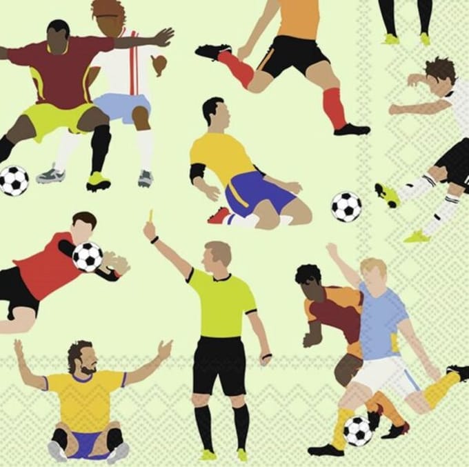 Servetten "Fussball" 33x33 cm