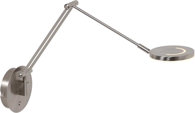 Wandlamp | 55 cm | soleil | LED | grijs, zilver | glas, metaal | moderne design verlichting