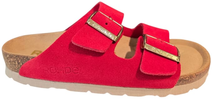 Rohde 5590 43 Slippers Rood Suede Dames - Rood - 42