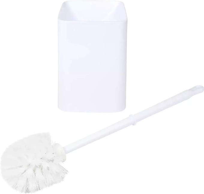 Benson Toiletborstel met houder - wit - kunststof - WC borstel - 41 cm