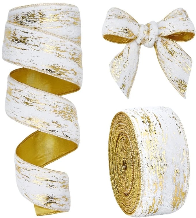 Dailygoods- Kerstdecoratieband Gouden Draad - 9M Imitatiebont