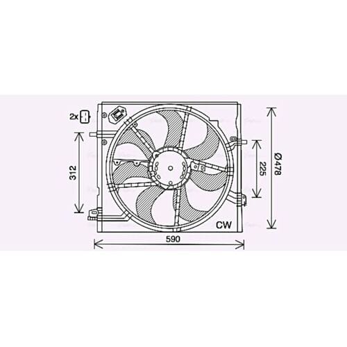 Koelventilatorwiel AVA COOLING DN7536