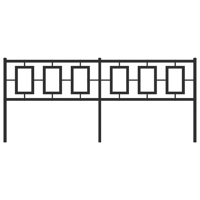 vidaXL Vervangend hoofdbord 200 cm metaal zwart