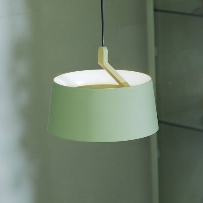 LOOM DESIGN LED hanglamp Cookie, groen, aluminium Ø 15 cm