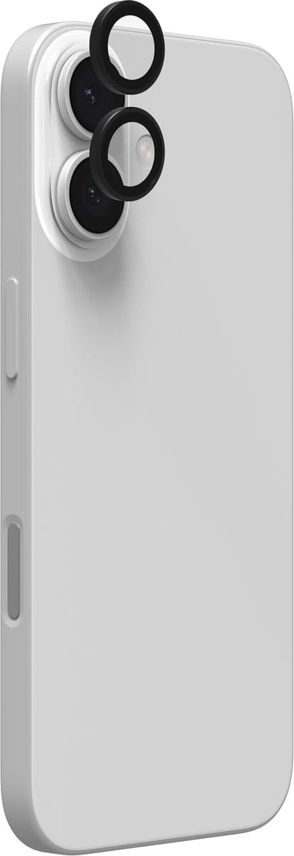 ZAGG Camera Protector Geschikt voor iPhone 17 / 16 / 16 Plus - Glass Elite Camera Rings - Tempered Glass - Zwart