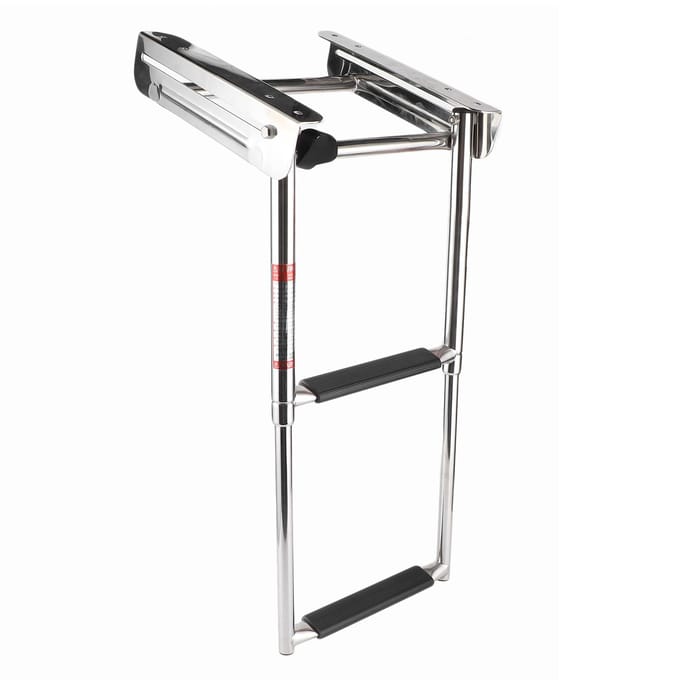 Marine Dekladder Telescopisch 2-Treden Boot Zwemplatform Trap Roestvrij Staal W Vast Touw gray