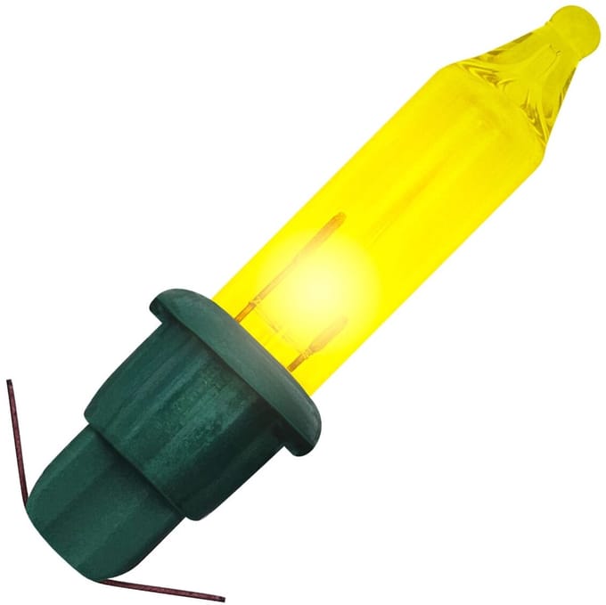 OE Lightning Reserve Kerstlampje - Groene Insteek Fitting - 2.5V/0.425W - Geel Licht
