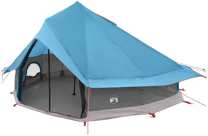 vidaXL - Tipi - Tent - 18-persoons - Blauw - Polyester - en - Staal