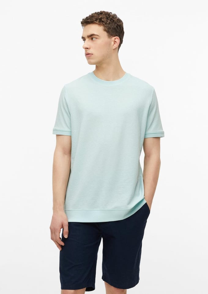 Regular fit T-shirt van katoenmix