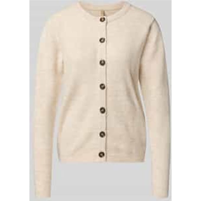 Gebreid jack met ronde hals, model 'ORLEAN'