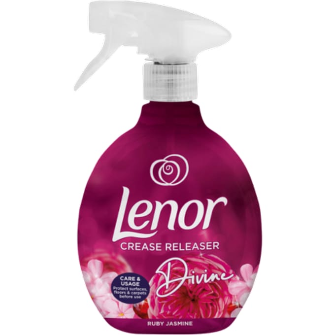 Lenor - Crease Releaser - Divine - Ruby Jasmine - Kreukverwijderaar - Textielvefrisser - Spray - 500ml