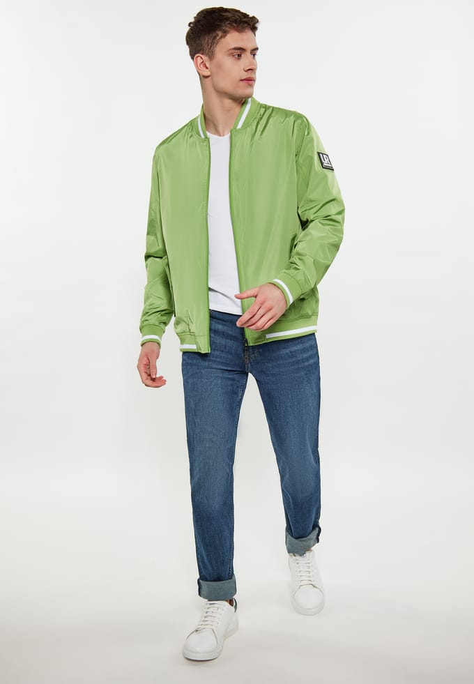 Schmuddelwedda college jack Heren lichtgroen