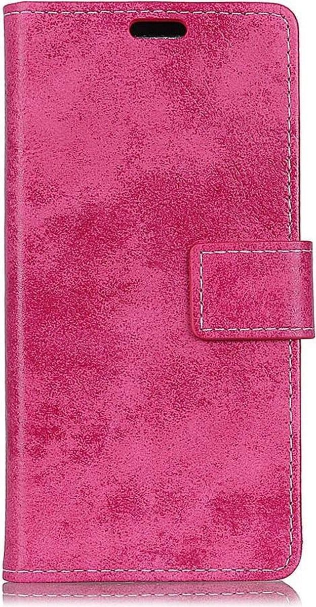 Shop4 - Asus Zenfone Max M2 Hoesje - Wallet Case Vintage Roze