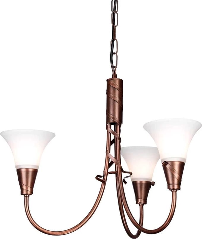 Elstead Lighting LED Kroonluchter | 3X E14 Max 40W | Dimbaar | Copper Patina