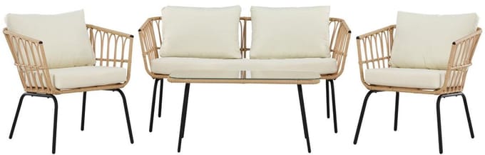 Svea - Cem loungeset - naturel - rattan