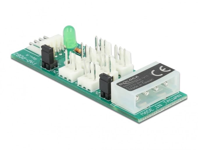 Adapter Delock aansluitverdeler 6x koeler (3Pin)