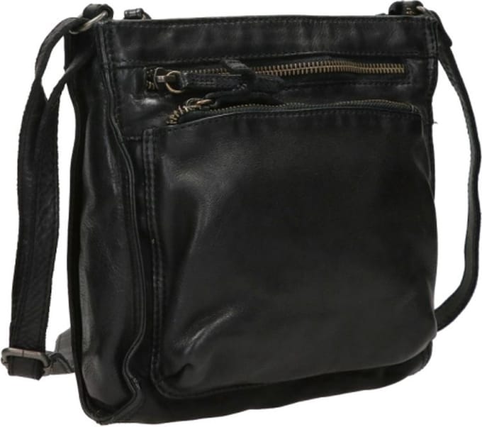 Bear Design Davita Crossbodytas Medium Dames - Leer - Zwart