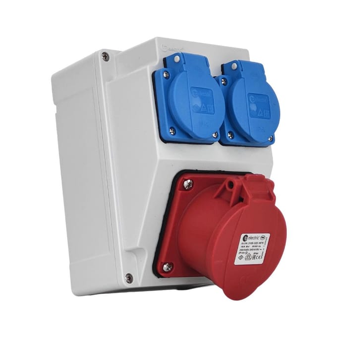 Lege Verdelerkast Zonder Bedrading Met Stopcontacten 16A 400V 2X 230V Schuko Vde Lege Elektrische Verdeler Tpe 0486