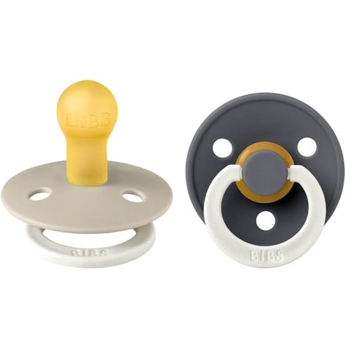 BIBS Colour Glow Fopspeen - 6-18 mnd - 2-pack - Rond - Sand/Iron