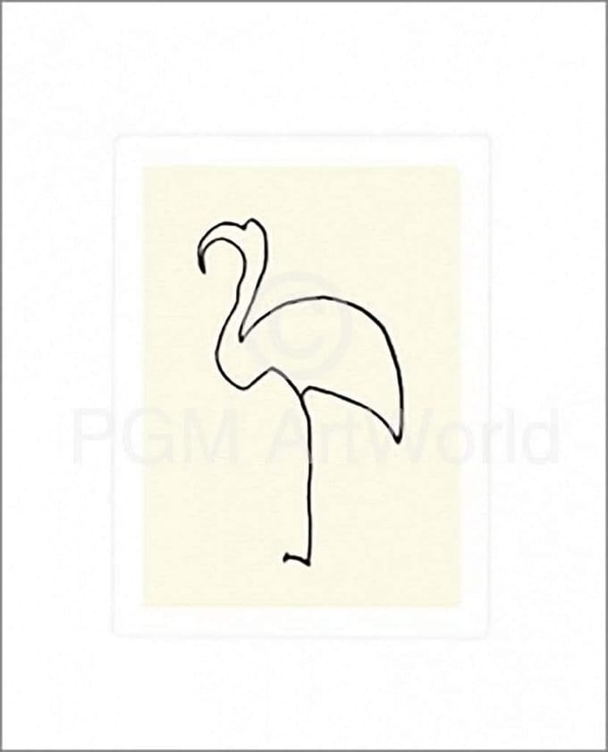 Kunstdruk Pablo Picasso - Le flamand rose 50x60cm