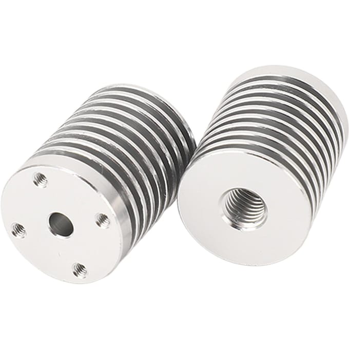 2 stuks Hotend Heatsink V6 Extruder Aluminium Heatsink voor Voron 0.1 0.2 3D Printer gray