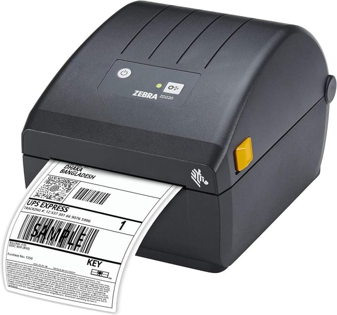 Zebra ZD220 Standaard EZPL USB thermische labelprinter - 4 inch - 203 ppi - EPL en ZPL - USB-hostpoort - 102 mm/s - 74 m tape