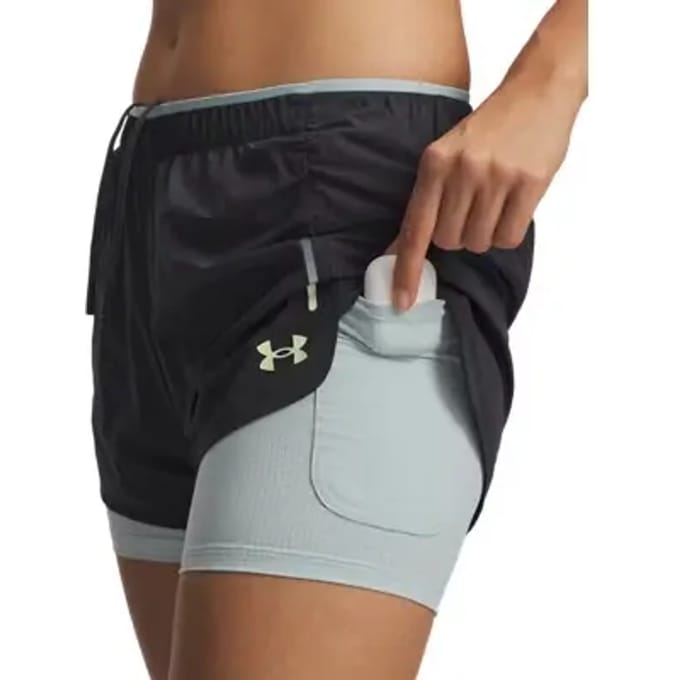 Under Armour Explor Trail Ultra Lined  Hardloopshorts Dames-antraciet, blauw