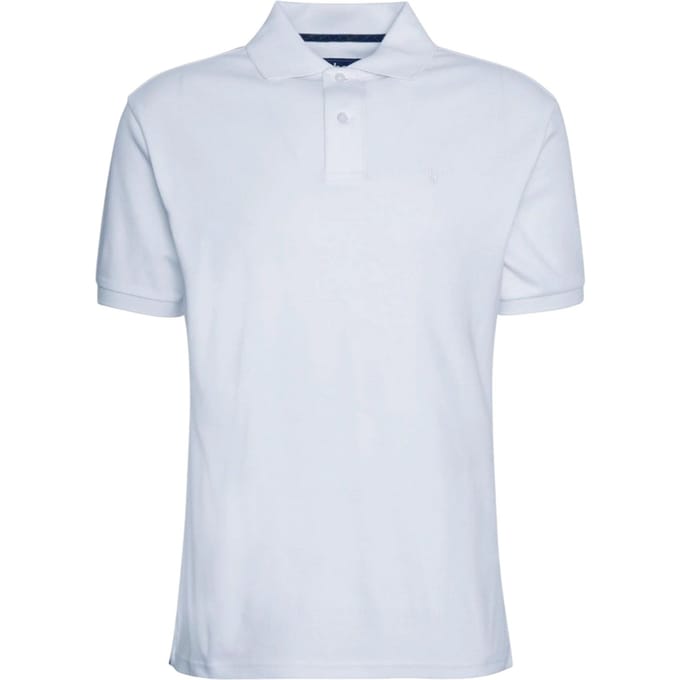 polo man Barbour International - Hylton interlock polo shirt - wit