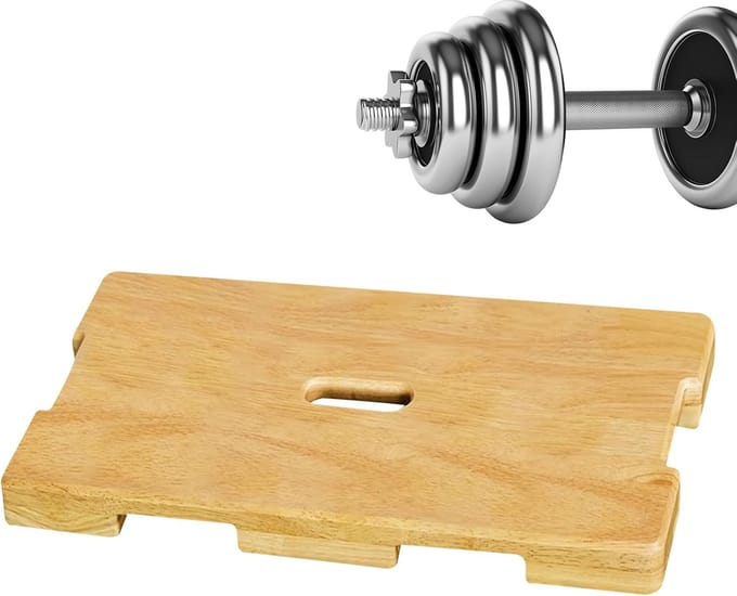 Houten Workout Board - Balans Trainer - Core Stabiliteit - Multi-hoekpunten - 60 x 30 cm - Houtkleur