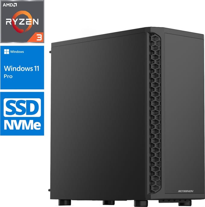 ScreenON - Leopard - AMD Ryzen 3 3200G - 512GB SSD - RTX 3050 - Allround Game Computer